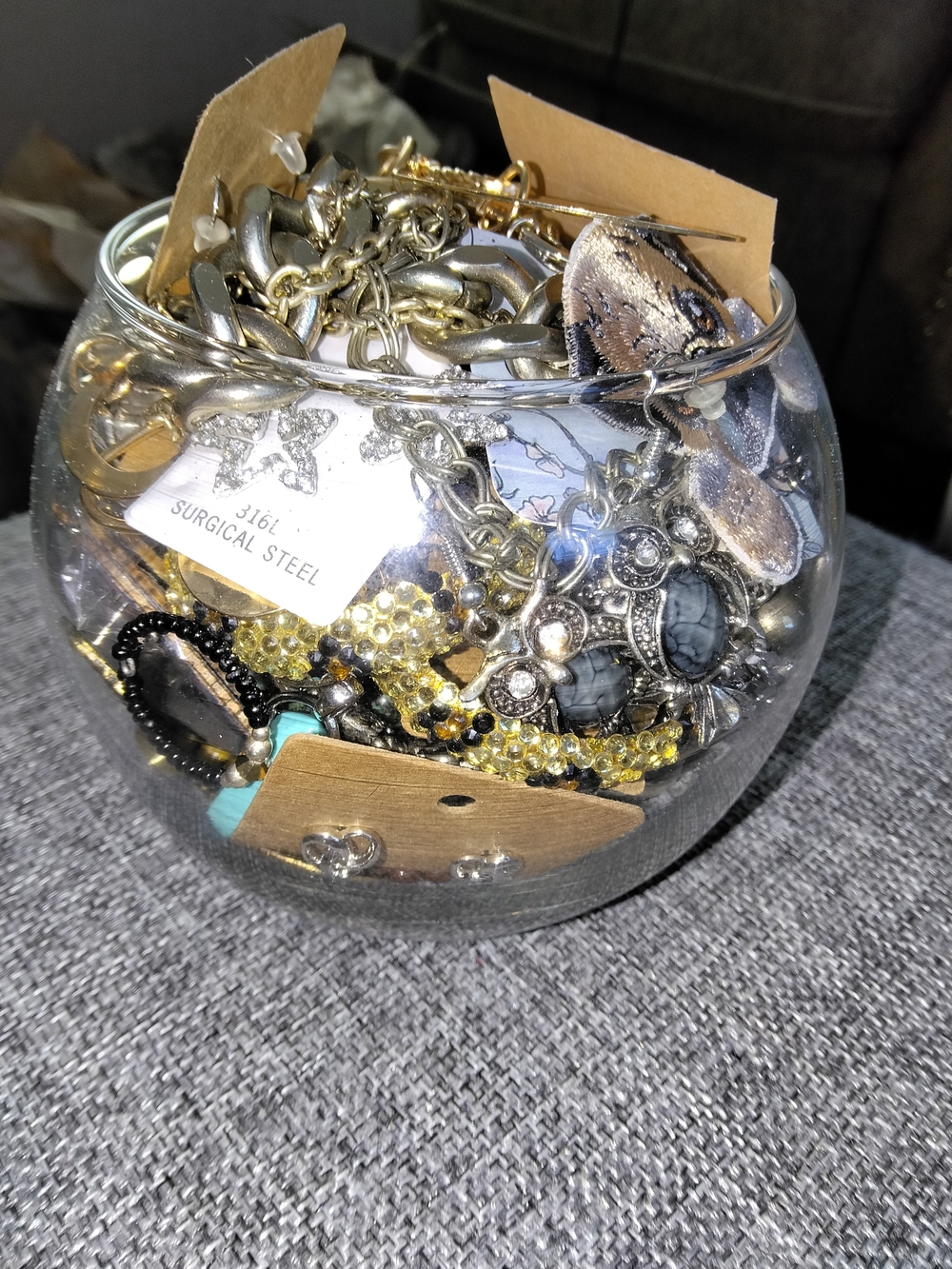 Mixed Fashion Jewelry Lot in Gold, Silver, Black and Yellow